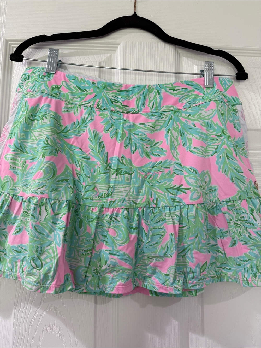 LILLY PULITZER SIZE Large LUXLETIC ATALIA SKORT *PINK SAND PARADISE* RARE